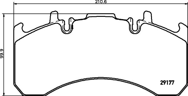 Textar 2917701 - Комплект спирачно феродо, дискови спирачки vvparts.bg