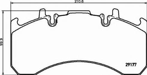 Pagid T0376NA - Комплект спирачно феродо, дискови спирачки vvparts.bg