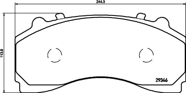 Textar 2934601 - Комплект спирачно феродо, дискови спирачки vvparts.bg