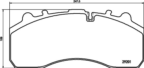 Textar 2920103 - Комплект спирачно феродо, дискови спирачки vvparts.bg