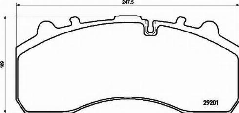 Textar 2920170 - Комплект спирачно феродо, дискови спирачки vvparts.bg