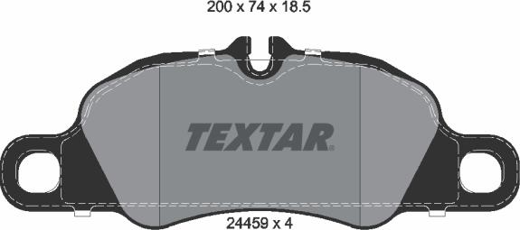 Textar 2445901 - Комплект спирачно феродо, дискови спирачки vvparts.bg