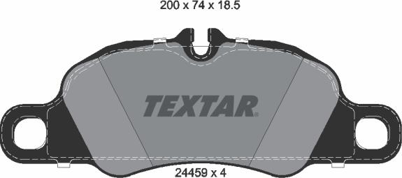 Textar 2445902 - Комплект спирачно феродо, дискови спирачки vvparts.bg