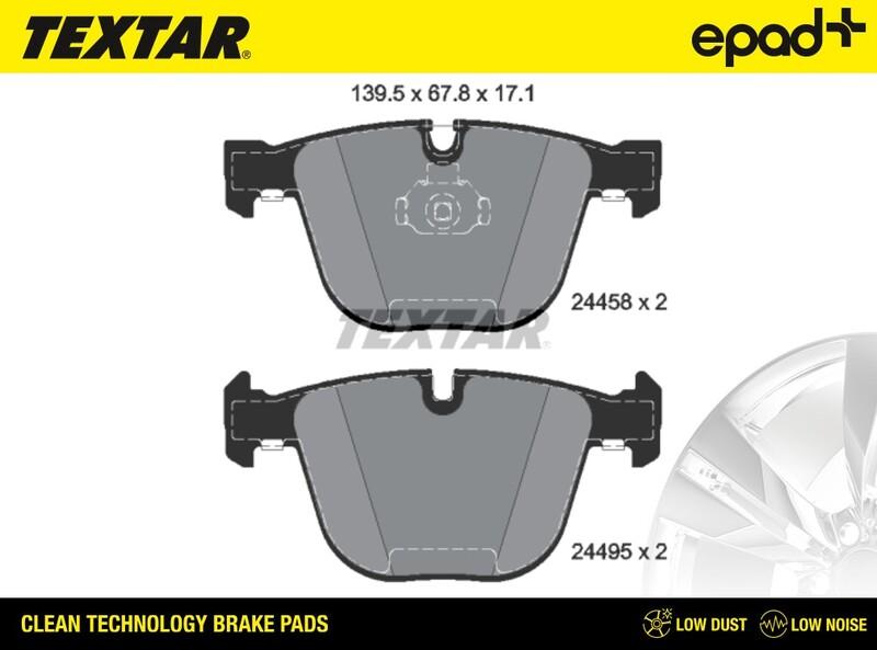 Textar 2445801CP - Комплект спирачно феродо, дискови спирачки vvparts.bg