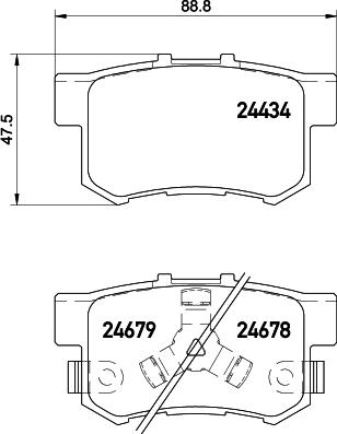 Textar 2443401 - Комплект спирачно феродо, дискови спирачки vvparts.bg