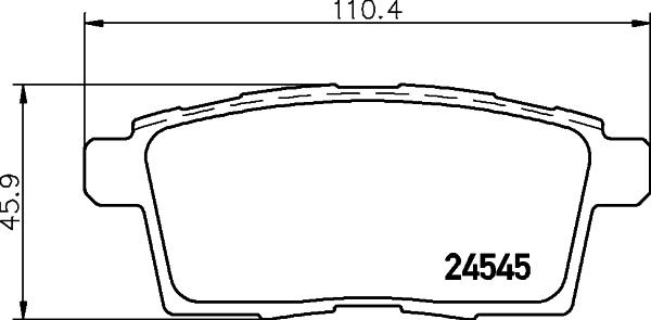 Textar 2454504 - Комплект спирачно феродо, дискови спирачки vvparts.bg