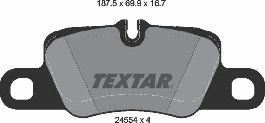 Textar 2455404 - Комплект спирачно феродо, дискови спирачки vvparts.bg