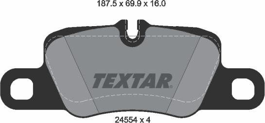 Textar 2455402 - Комплект спирачно феродо, дискови спирачки vvparts.bg
