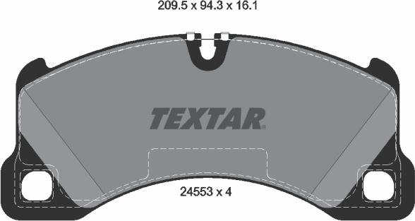 Textar 2455301 - Комплект спирачно феродо, дискови спирачки vvparts.bg