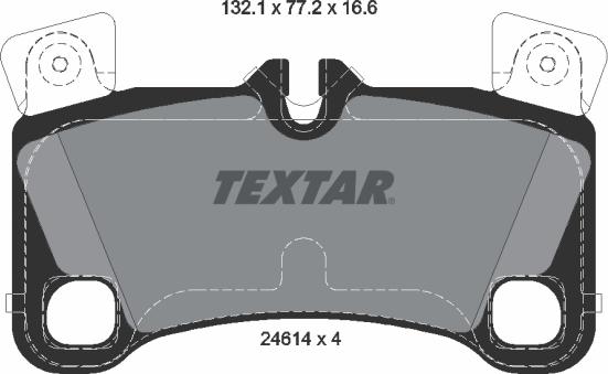 Textar 2461401 - Комплект спирачно феродо, дискови спирачки vvparts.bg
