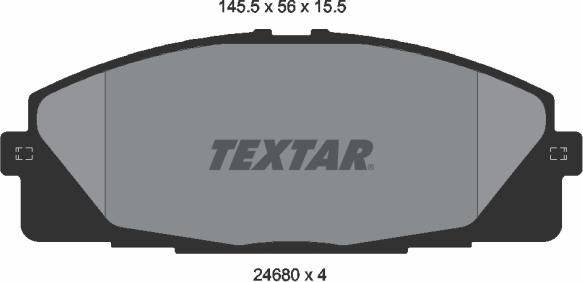 Textar 2468001 - Комплект спирачно феродо, дискови спирачки vvparts.bg