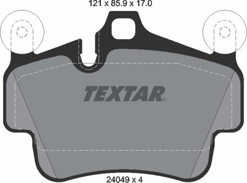 Textar 2404901 - Комплект спирачно феродо, дискови спирачки vvparts.bg