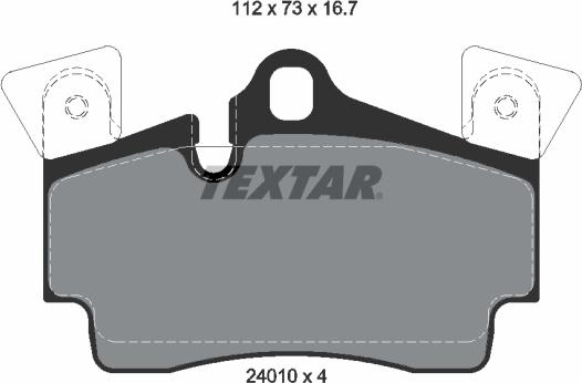 Textar 2401001 - Комплект спирачно феродо, дискови спирачки vvparts.bg