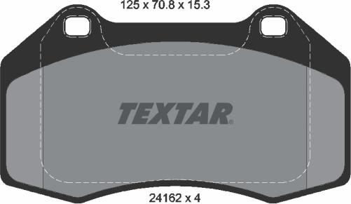 Textar 2416201 - Комплект спирачно феродо, дискови спирачки vvparts.bg