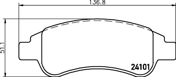 Textar 2410103 - Комплект спирачно феродо, дискови спирачки vvparts.bg