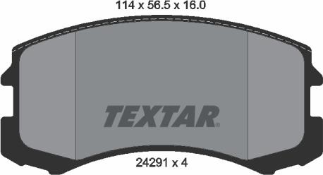 Textar 2429101 - Комплект спирачно феродо, дискови спирачки vvparts.bg