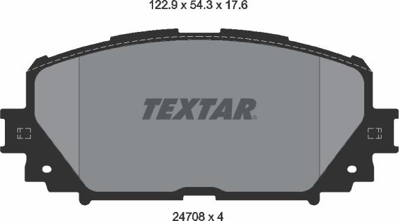 Textar 2470801 - Комплект спирачно феродо, дискови спирачки vvparts.bg