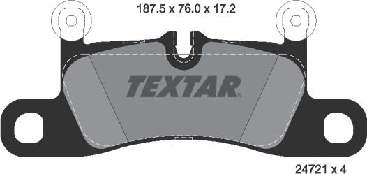 Textar 2472101 - Комплект спирачно феродо, дискови спирачки vvparts.bg