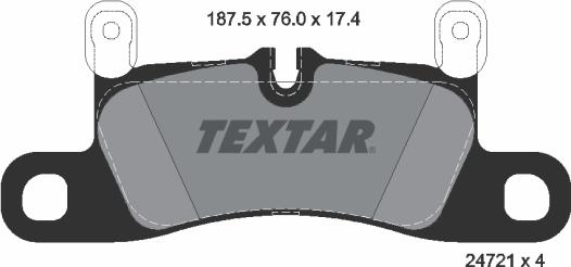 Textar 2472102 - Комплект спирачно феродо, дискови спирачки vvparts.bg