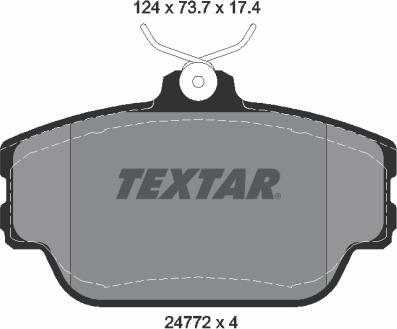 Textar 2477201 - Комплект спирачно феродо, дискови спирачки vvparts.bg