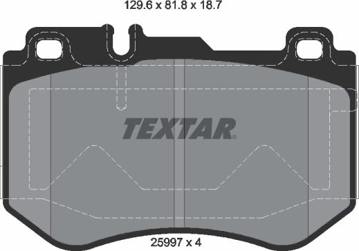 Textar 2599701 - Комплект спирачно феродо, дискови спирачки vvparts.bg