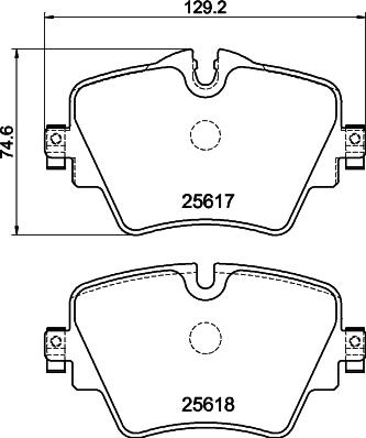 Textar 2561704 - Комплект спирачно феродо, дискови спирачки vvparts.bg