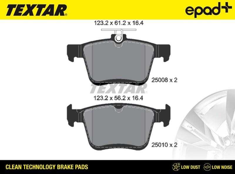 Textar 2500801CP - Комплект спирачно феродо, дискови спирачки vvparts.bg