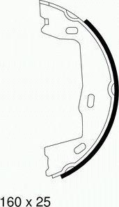 Textar 2610501 - Комплект спирачна челюст, ръчна спирачка vvparts.bg