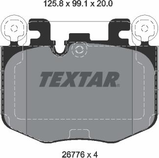 Textar 2677601CP - Комплект спирачно феродо, дискови спирачки vvparts.bg