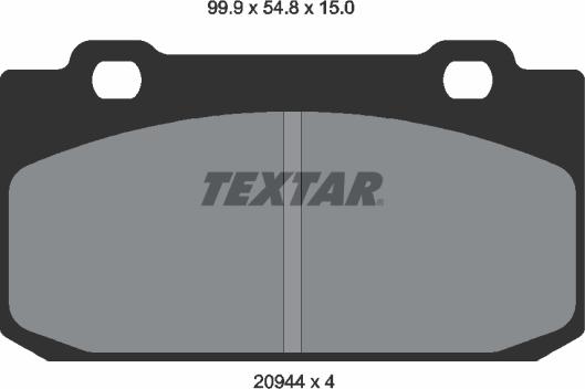 Textar 2094401 - Комплект спирачно феродо, дискови спирачки vvparts.bg
