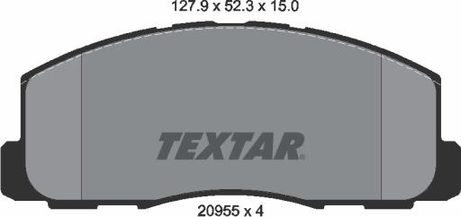 Textar 2095501 - Комплект спирачно феродо, дискови спирачки vvparts.bg