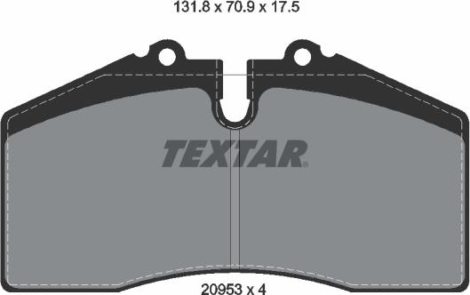 Textar 2095302 - Комплект спирачно феродо, дискови спирачки vvparts.bg