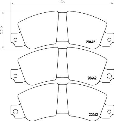 Textar 2044201 - Комплект спирачно феродо, дискови спирачки vvparts.bg