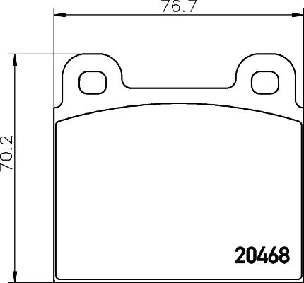 Textar 2046801 - Комплект спирачно феродо, дискови спирачки vvparts.bg