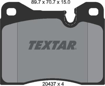 Textar 2043703 - Комплект спирачно феродо, дискови спирачки vvparts.bg