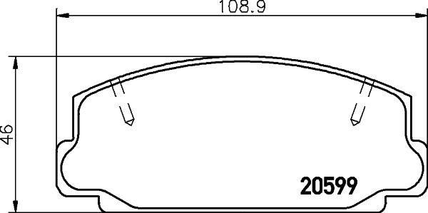 Textar 2059902 - Комплект спирачно феродо, дискови спирачки vvparts.bg