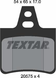 Textar 2057511 - Комплект спирачно феродо, дискови спирачки vvparts.bg