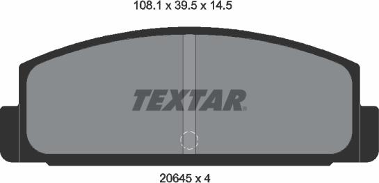 Textar 2064501 - Комплект спирачно феродо, дискови спирачки vvparts.bg