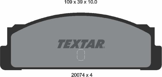 Textar 2007404 - Комплект спирачно феродо, дискови спирачки vvparts.bg