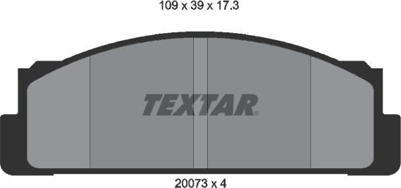 Textar 2007304 - Комплект спирачно феродо, дискови спирачки vvparts.bg