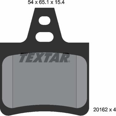 Textar 2016203 - Комплект спирачно феродо, дискови спирачки vvparts.bg