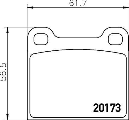 Textar 2017301 - Комплект спирачно феродо, дискови спирачки vvparts.bg