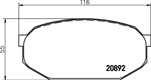 Textar 2089202 - Комплект спирачно феродо, дискови спирачки vvparts.bg