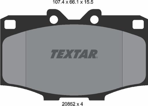 Textar 2085201 - Комплект спирачно феродо, дискови спирачки vvparts.bg
