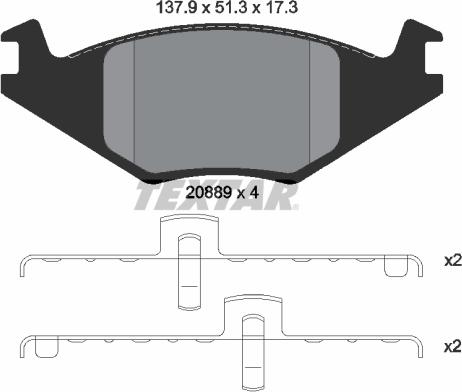 Textar 89001300 - Спирачен комплект, дискови спирачки vvparts.bg