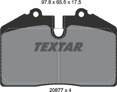 Textar 2087709 - Комплект спирачно феродо, дискови спирачки vvparts.bg