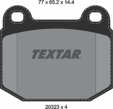 Textar 2032306 - Комплект спирачно феродо, дискови спирачки vvparts.bg