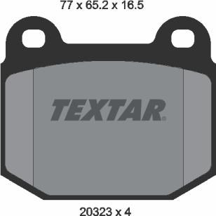 Textar 2032303 - Комплект спирачно феродо, дискови спирачки vvparts.bg