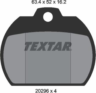 Textar 2029602 - Комплект спирачно феродо, дискови спирачки vvparts.bg