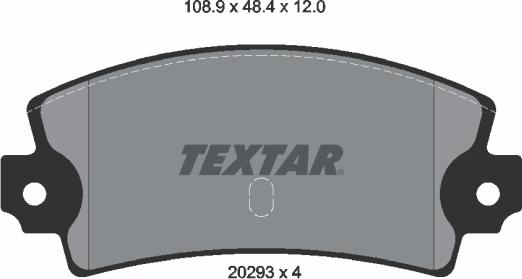 Textar 2029301 - Комплект спирачно феродо, дискови спирачки vvparts.bg